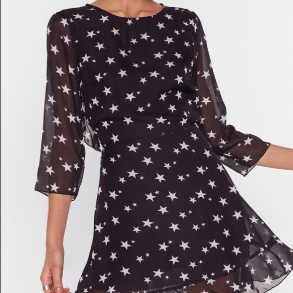 NWT Star Open Back Mini Dress